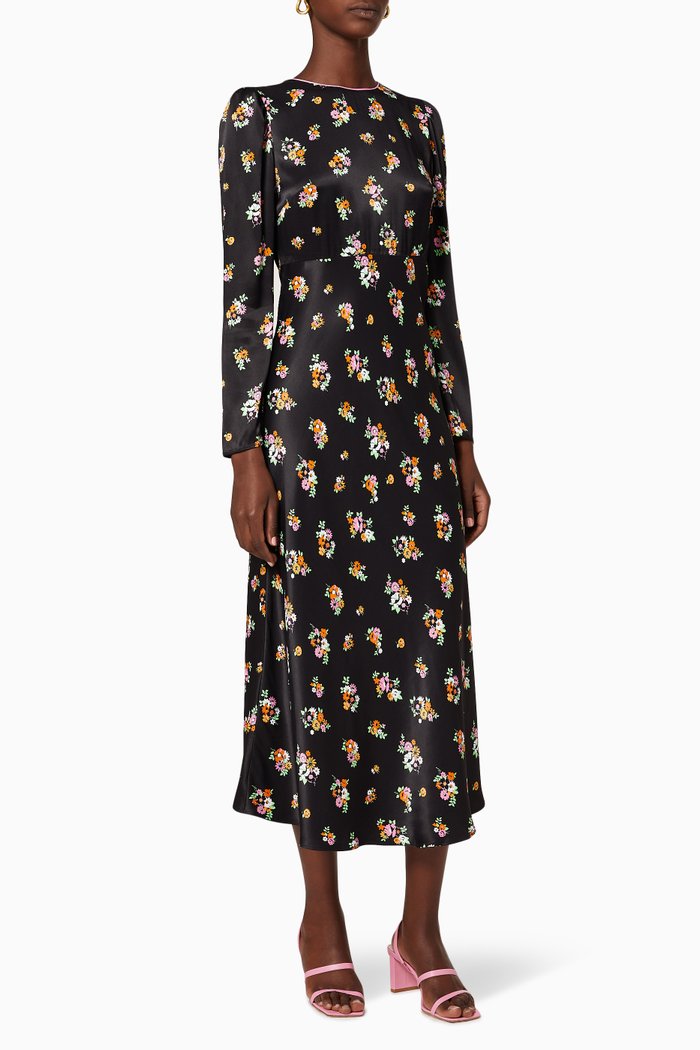 

Anna Ditsy Print Dress, Black