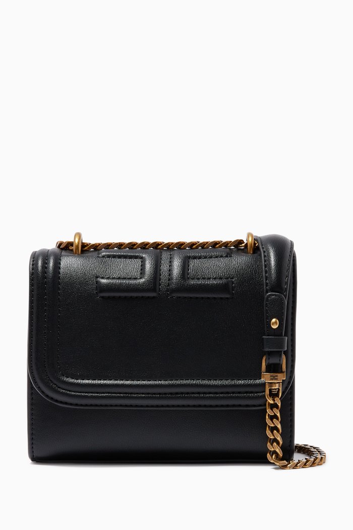 

Shoulder Clutch Bag in Faux Leather, Black