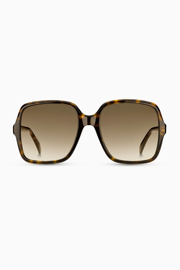 Oversized D Frame Sunglasses, Brown