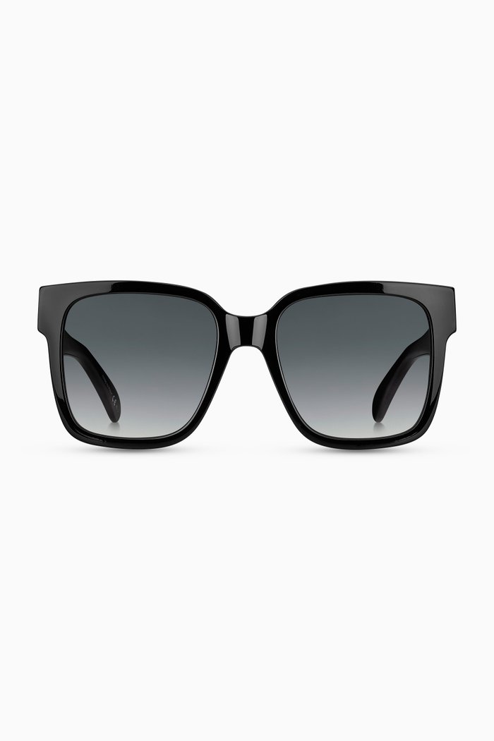 

Oversized D Frame Sunglasses, Black
