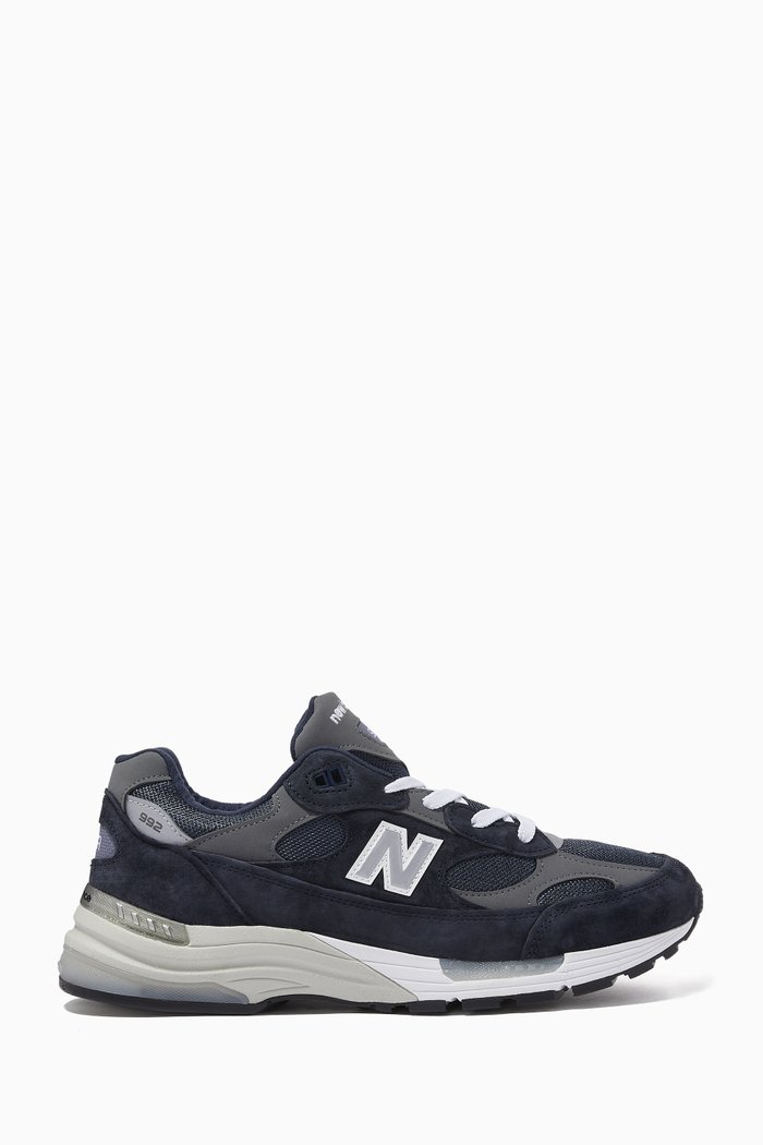 

992 Tricolor Low-Top Sneakers, Grey