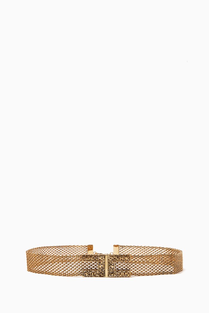 

Logo Intertwined Belt, Gold