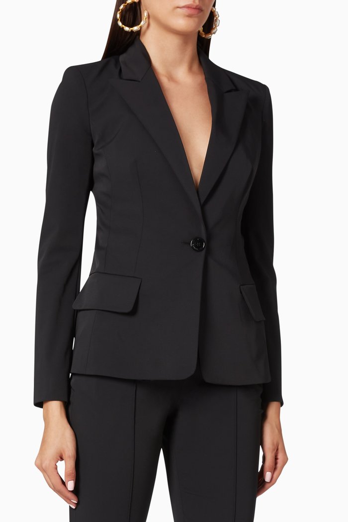 

Slim-Fit Twill Jacket, Black