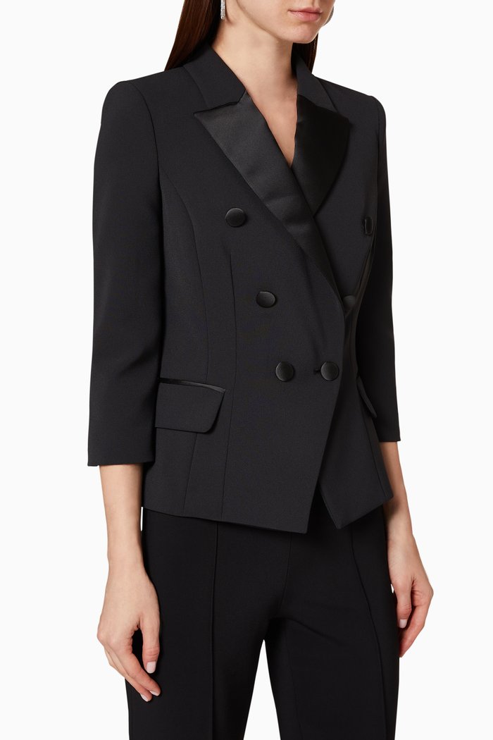 

Tuxedo Crêpe Jacket, Black