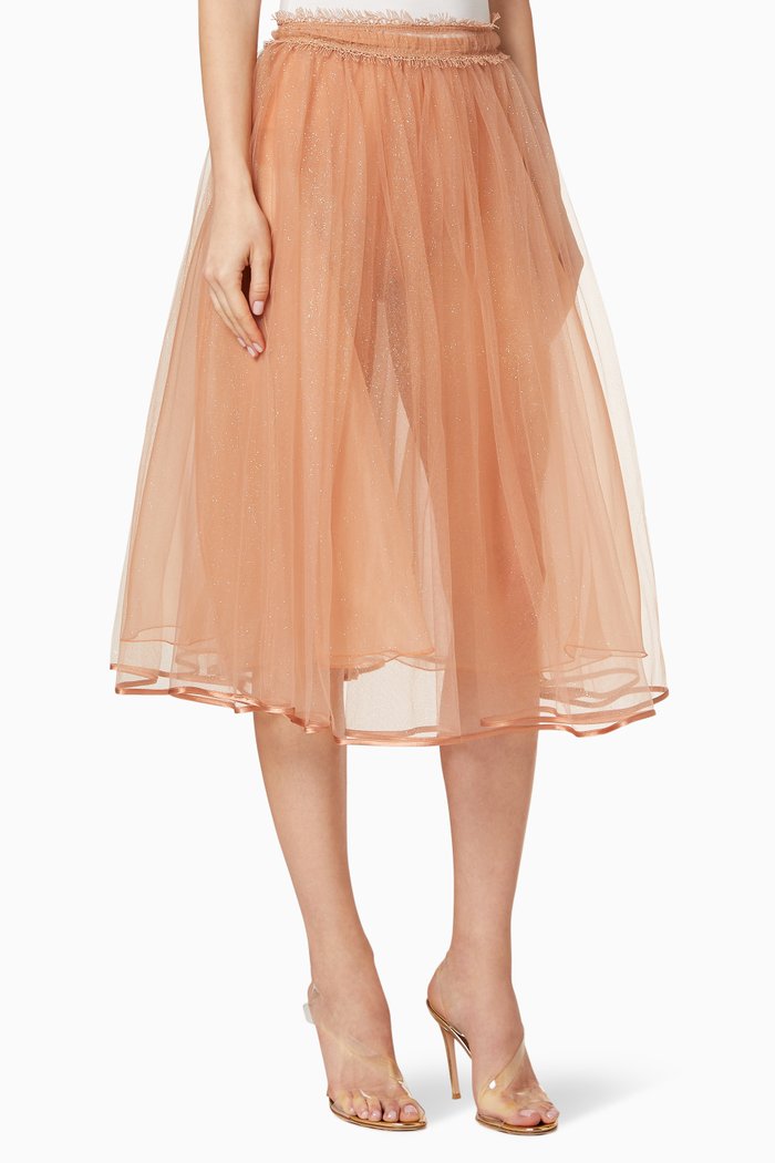 

Glittered Tulle Skirt, Rose gold