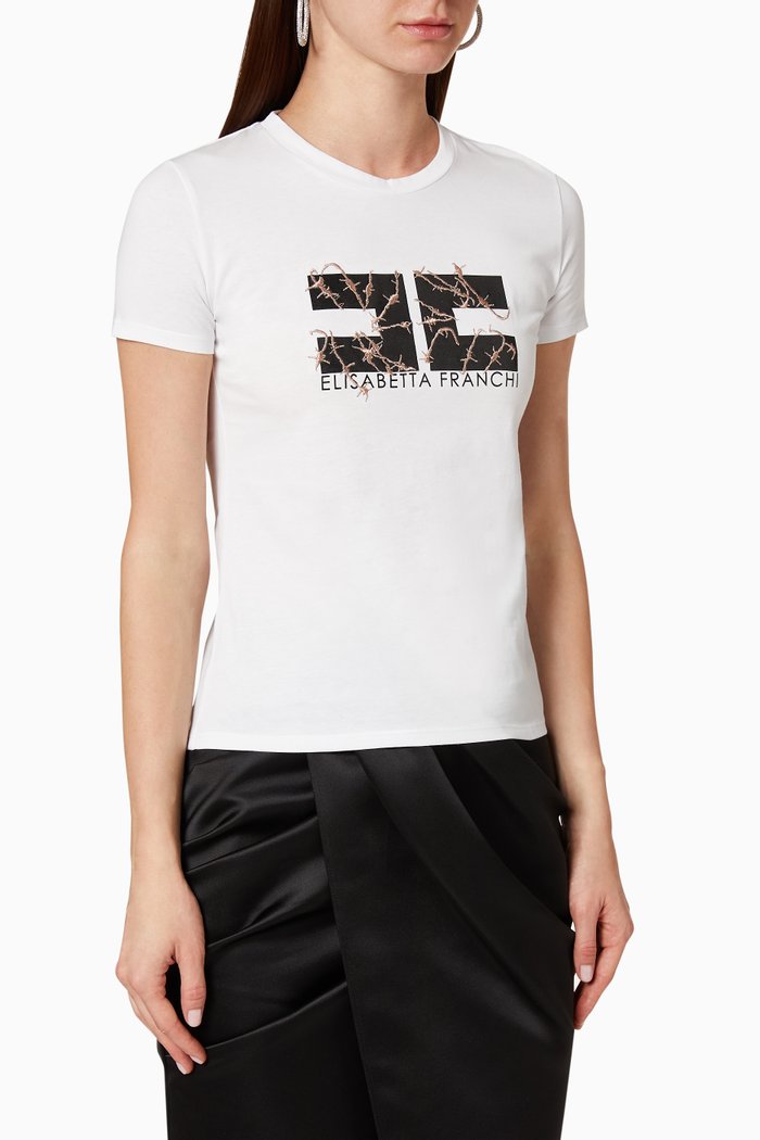 

Logo Cotton T-Shirt, White