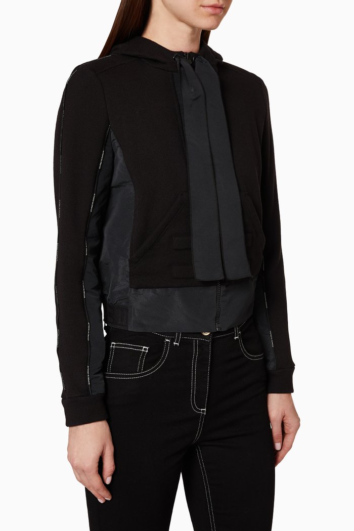

Cotton Short Sweatshirt, Black