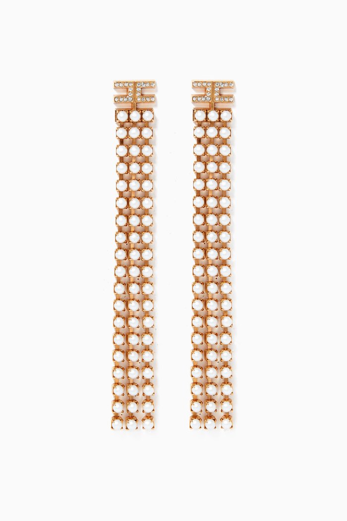 

Pearl Cascading Earrings, Gold