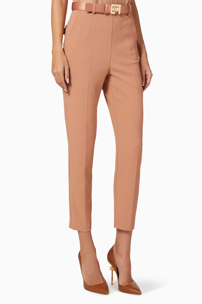 

Tuxedo Crêpe Cigarette Pants, Rose gold