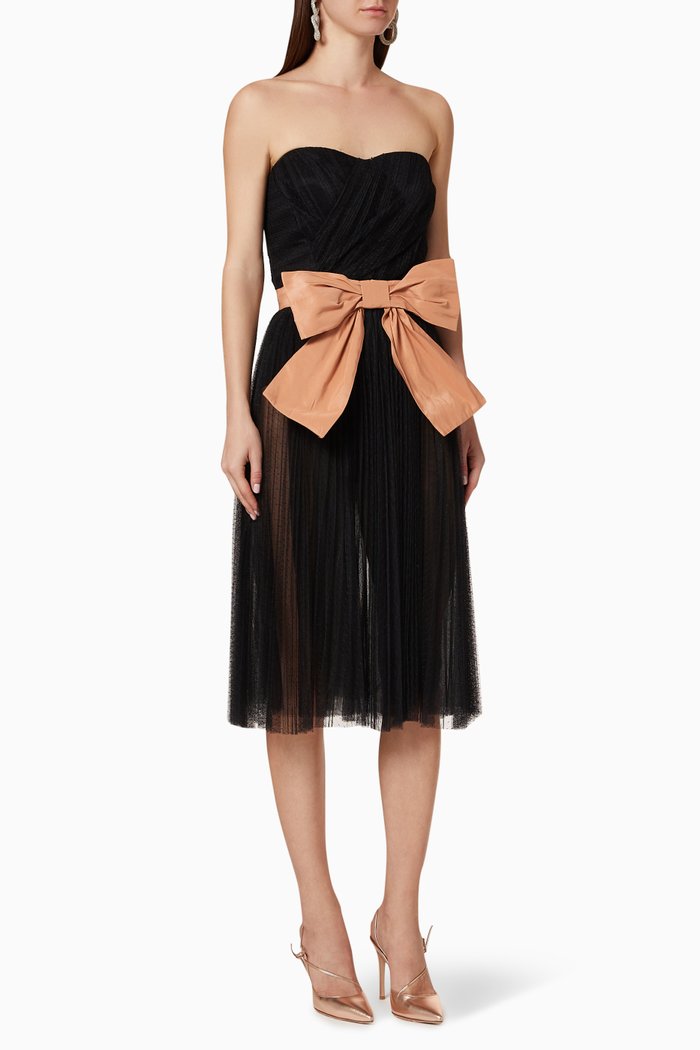 

Maxi Bow Tulle Dress, Black