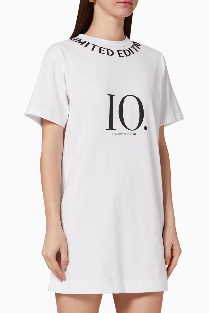 

Logo Cotton T-Shirt Dress, White