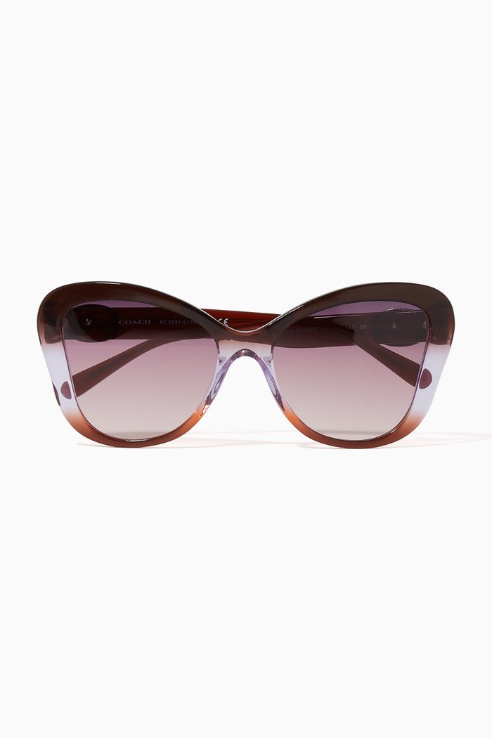 Horse & Carriage Butterfly Sunglasses, Brown