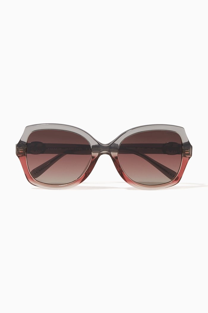 

Horse & Carriage Square Sunglasses, Grey