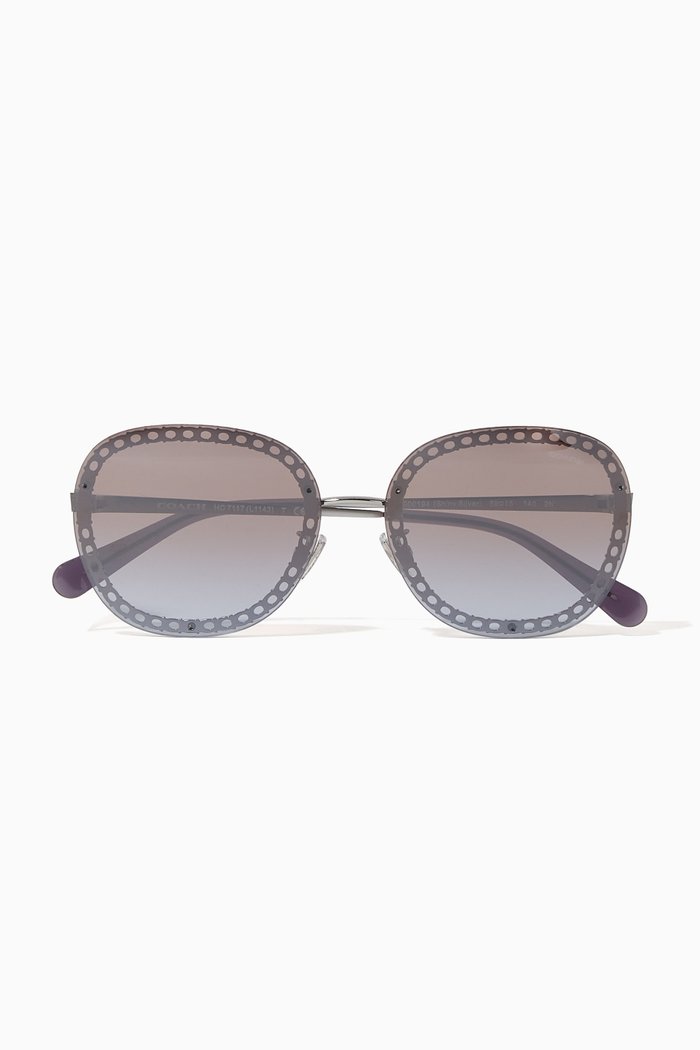 

Uptown Round Sunglasses, Silver