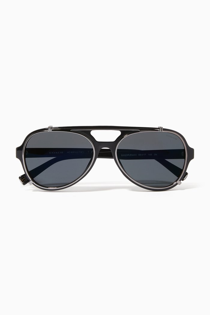 

Pilot Sunglasses, Black