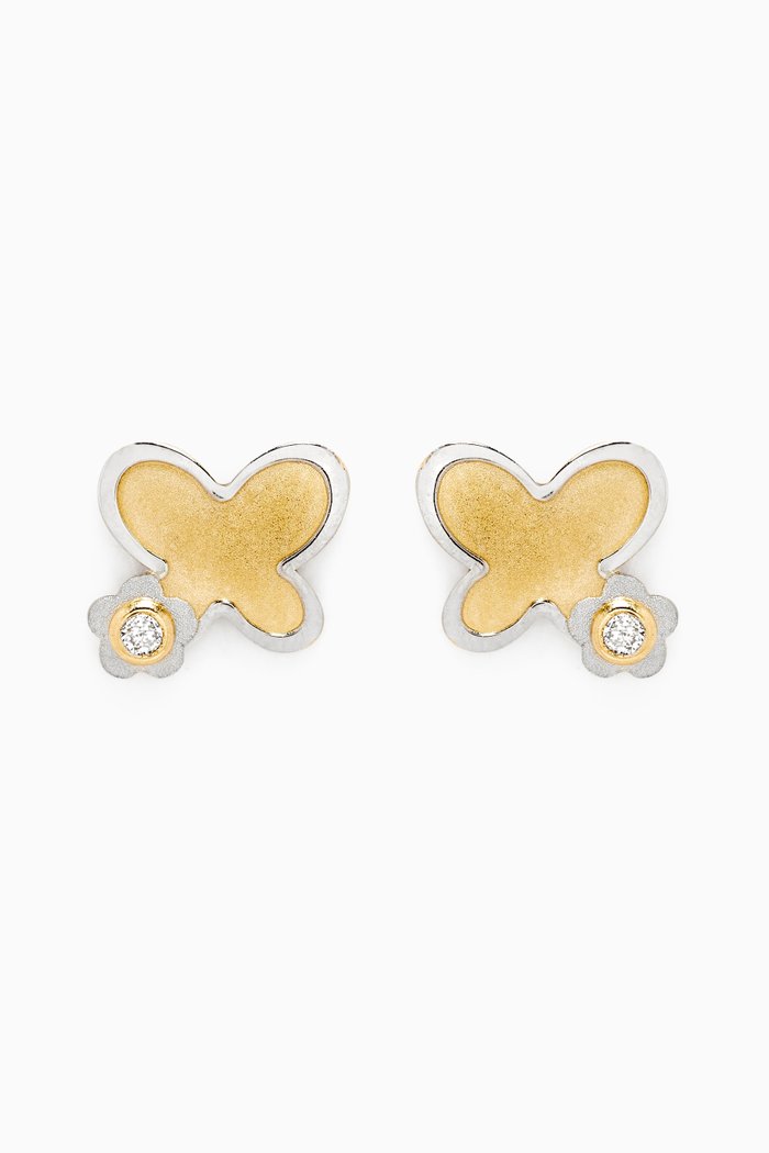 

Butterfly 3D Diamond Earrings in 18kt Gold