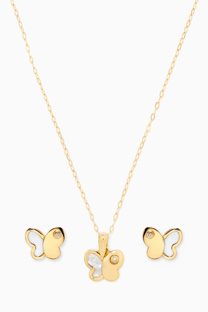 

Butterfly Diamond Set in 18kt Yellow Gold