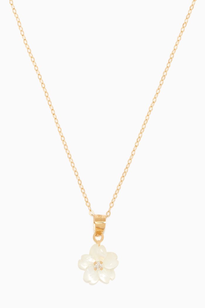 

Floral Diamond Pendant Necklace in 18ky Yellow Gold