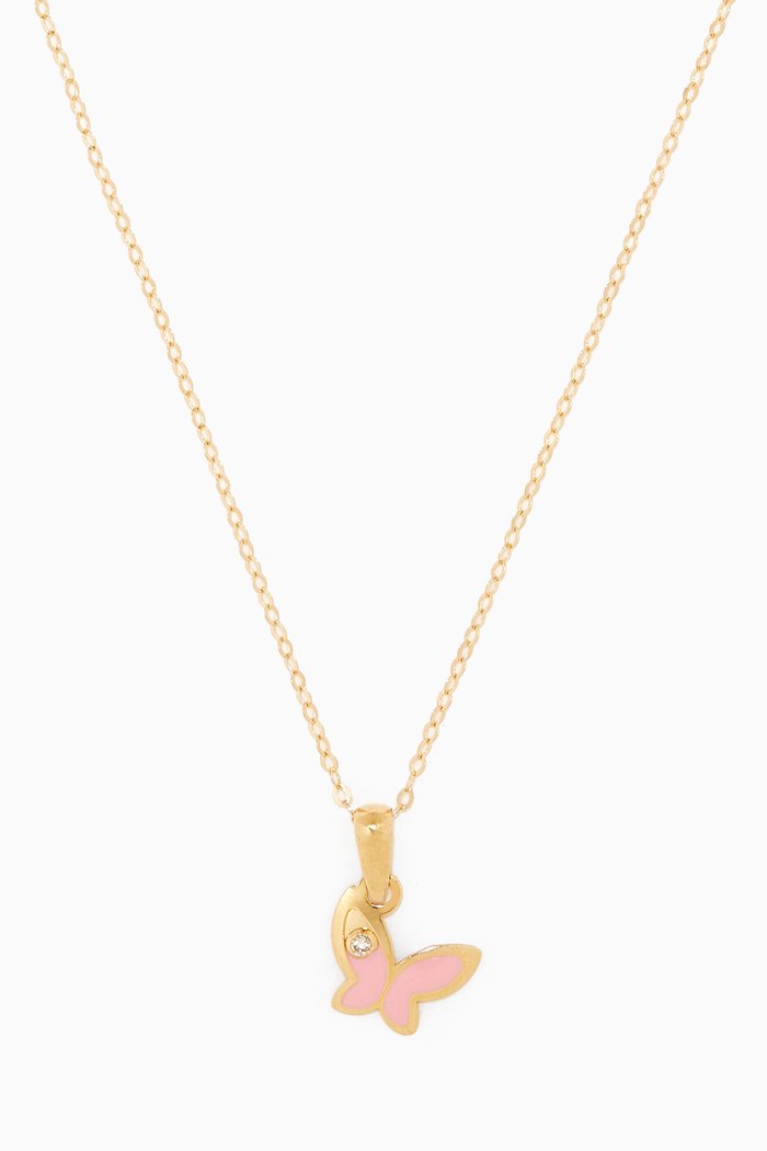 

Butterfly Diamond Pendant Necklace in 18kt Yellow Gold