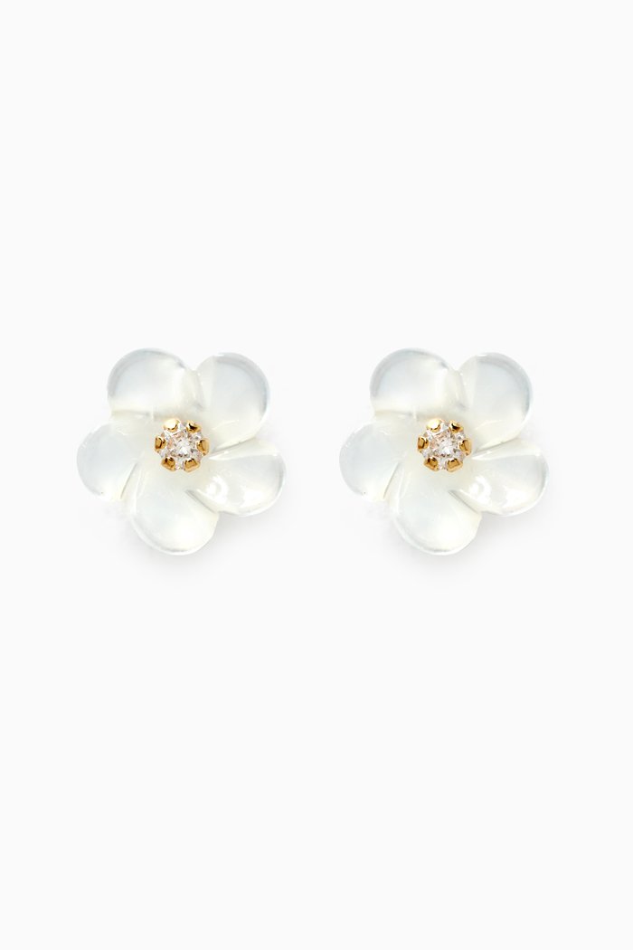 

Floral Diamond Stud Earrings in 18kt Yellow Gold