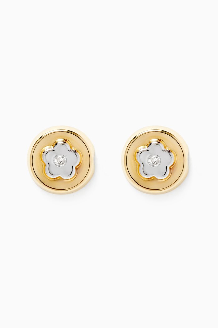 

Round Flower Diamond Stud Earrings in 18kt Gold