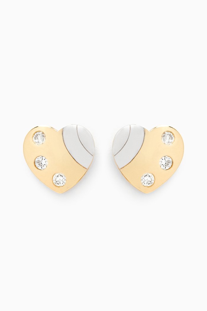 

Heart Diamond Earrings in 18kt Gold