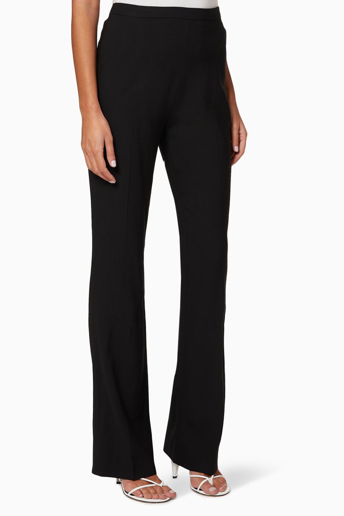 

High Waist Bootcut Pants, Black