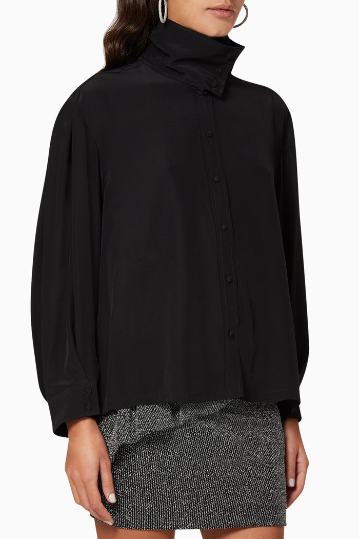 

Malaca Silk Top, Black