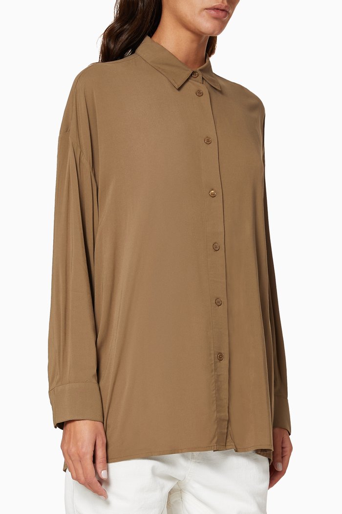 

Mix Stretch Viscose Shirt, Green