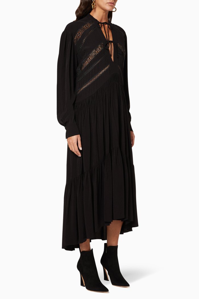 

Padding Viscose Rayon Dress, Black
