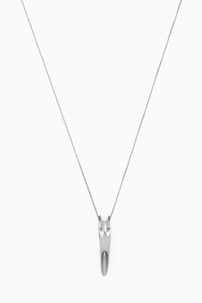 x Zaha Hadid Design Twisted Pendant in Stainless Steel, Silver