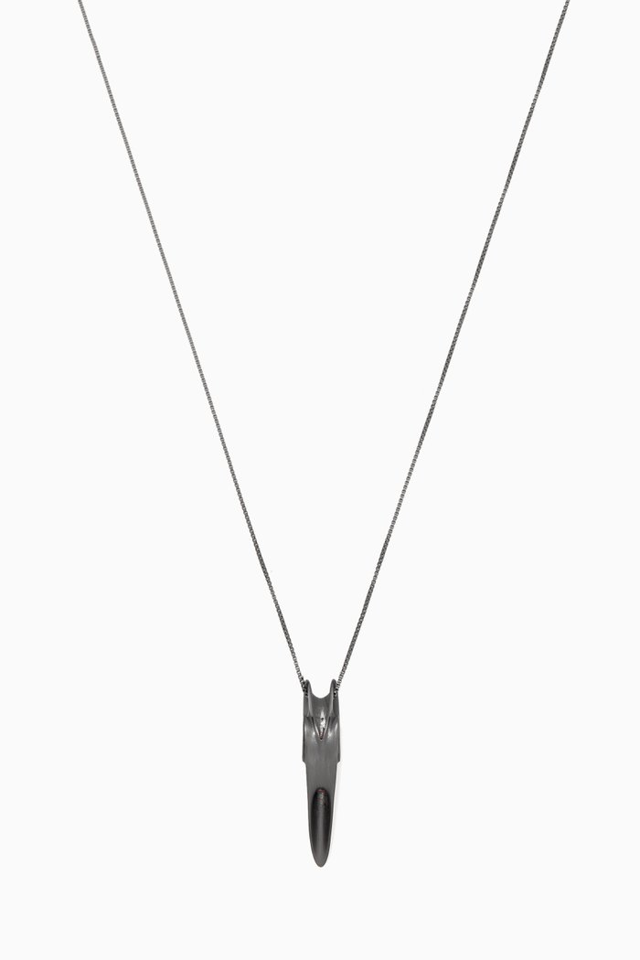 x Zaha Hadid Design Twisted Pendant in Stainless Steel, Black