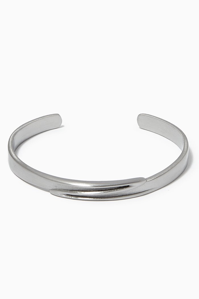 

x Zaha Hadid Design Twisted Bangle in Stainless Steel, Silver