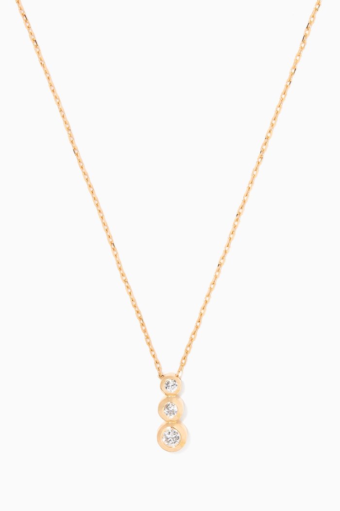 

Trilogy Diamond Pendant Necklace in 18kt Yellow Gold
