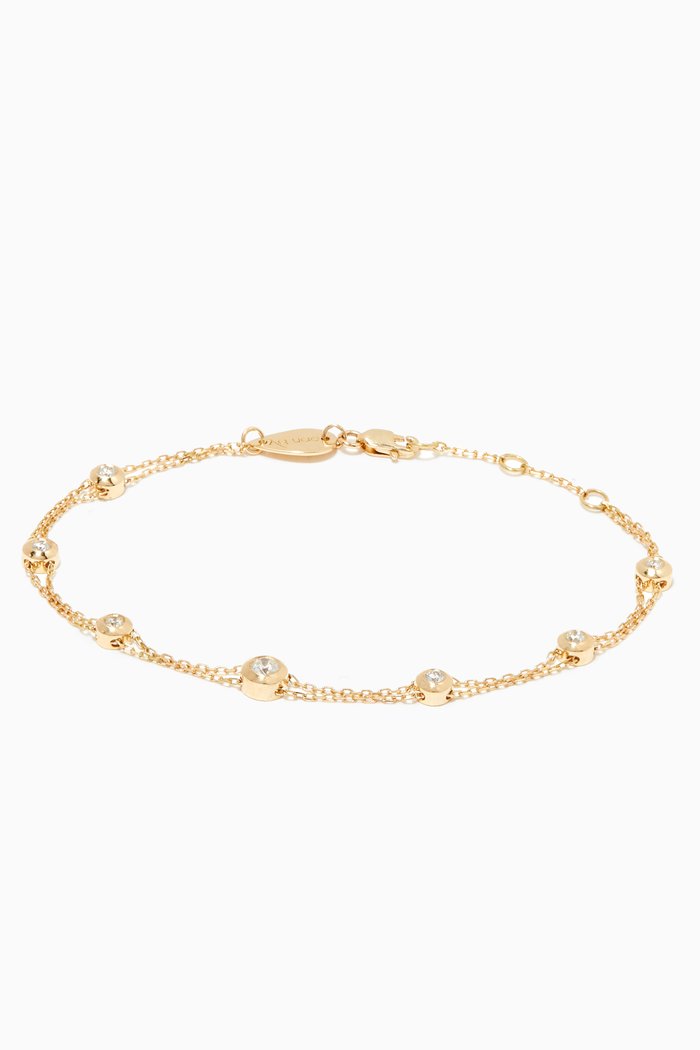 

Constellation Double Chain Diamond Bracelet in 18kt Yellow Gold