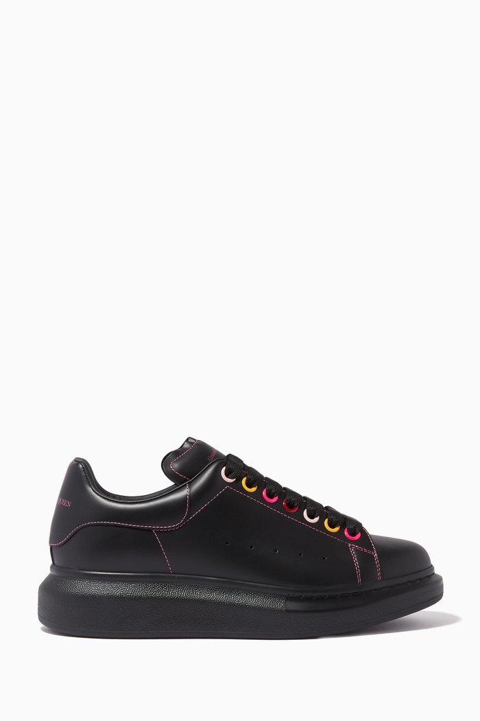 

Oversized Sneakers in Leather, Black