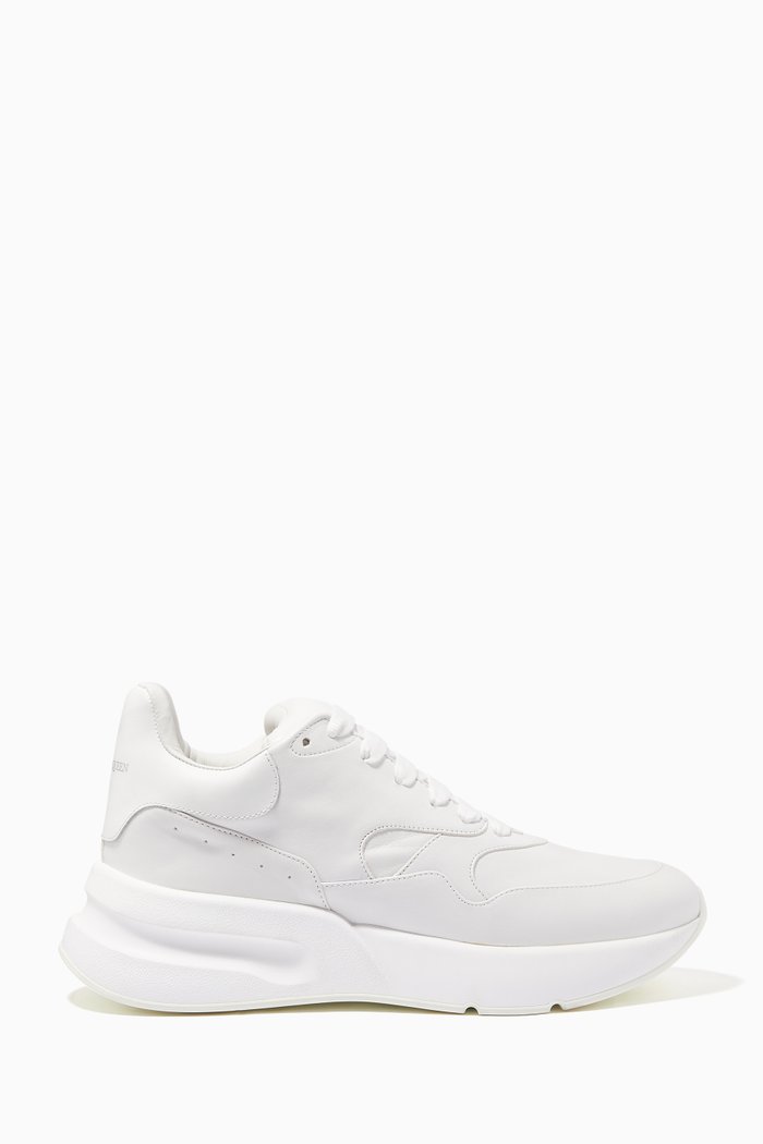 

Oversized Runners in Leather, White