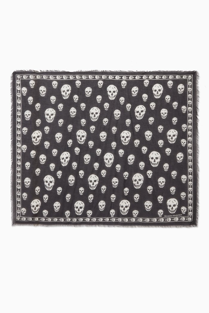 

Skull Scarf in Silk Blend, Undefined