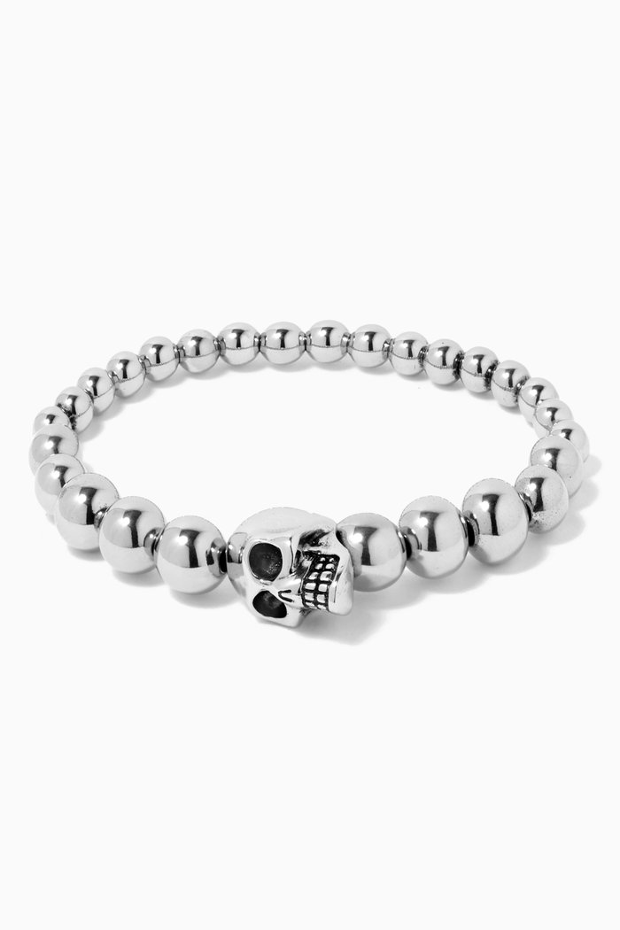 

Skull Multi-beaded Bracelet, Silver