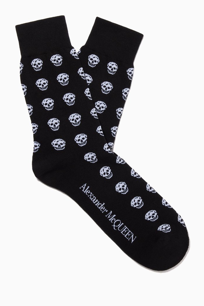 

Skull Short Socks in Silk-Nylon, Undefined