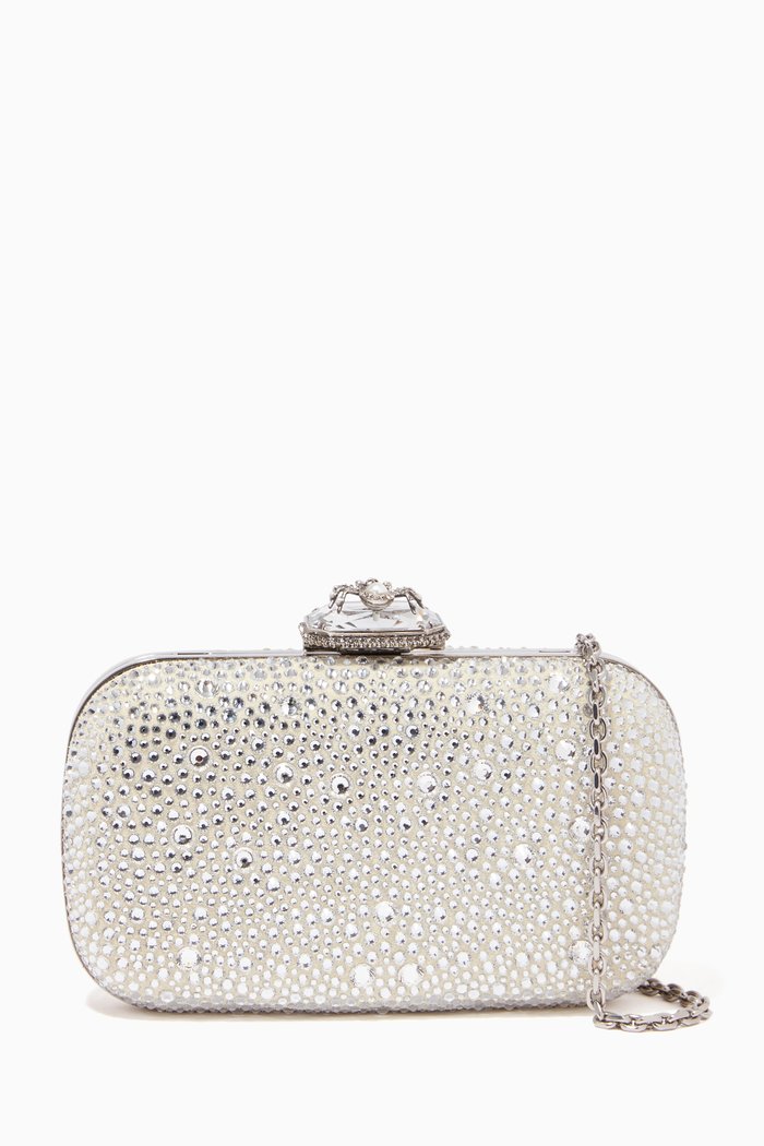 

Spider Box Clutch in Crystal Suede, Multicolour