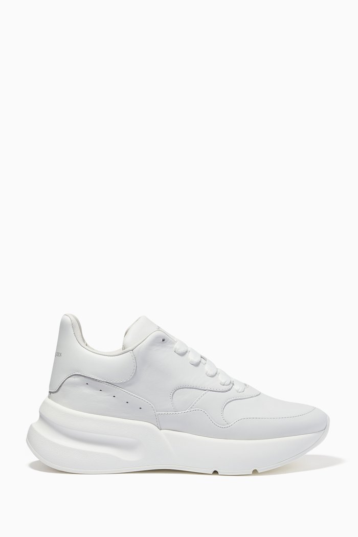 

Oversized Runners in Leather, White