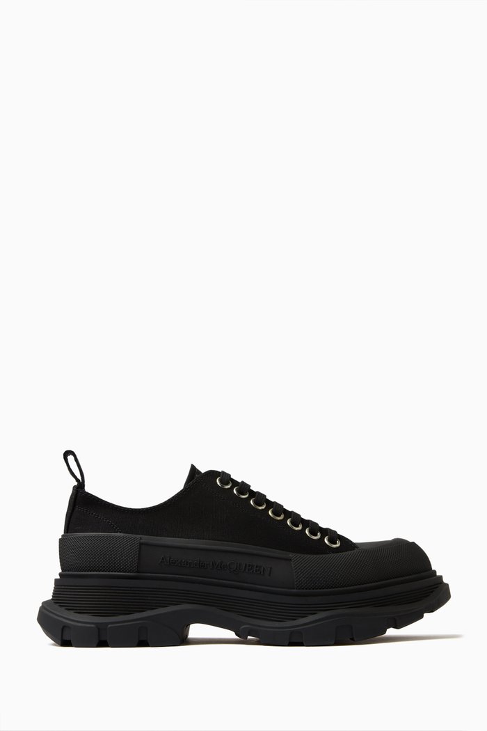 

Lace-up Sneakers in Fabric, Black
