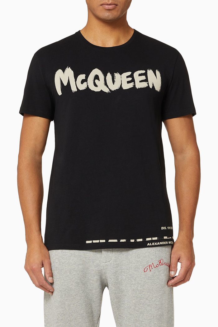 

McQueen Graffiti Cotton T-shirt, White