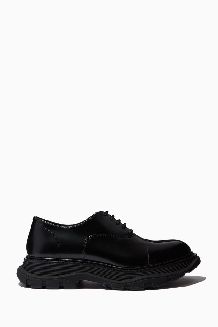 

Tread Derby Shoes in Leather, Black