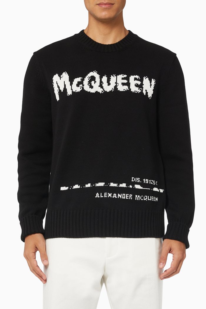 

Logo Graffiti Sweater, White