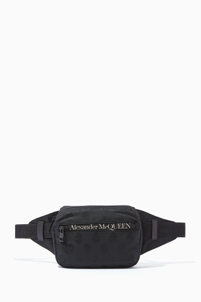 

Urban Biker Skull Belt Bag in Nylon, Black