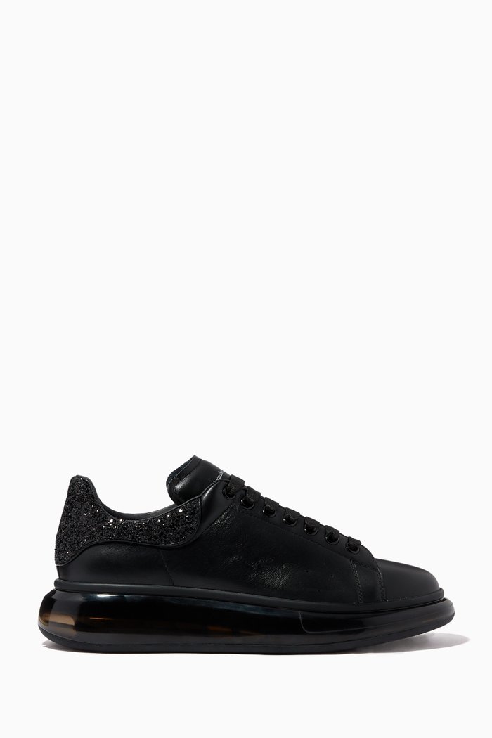 

Oversized Sneakers in Leather, Black