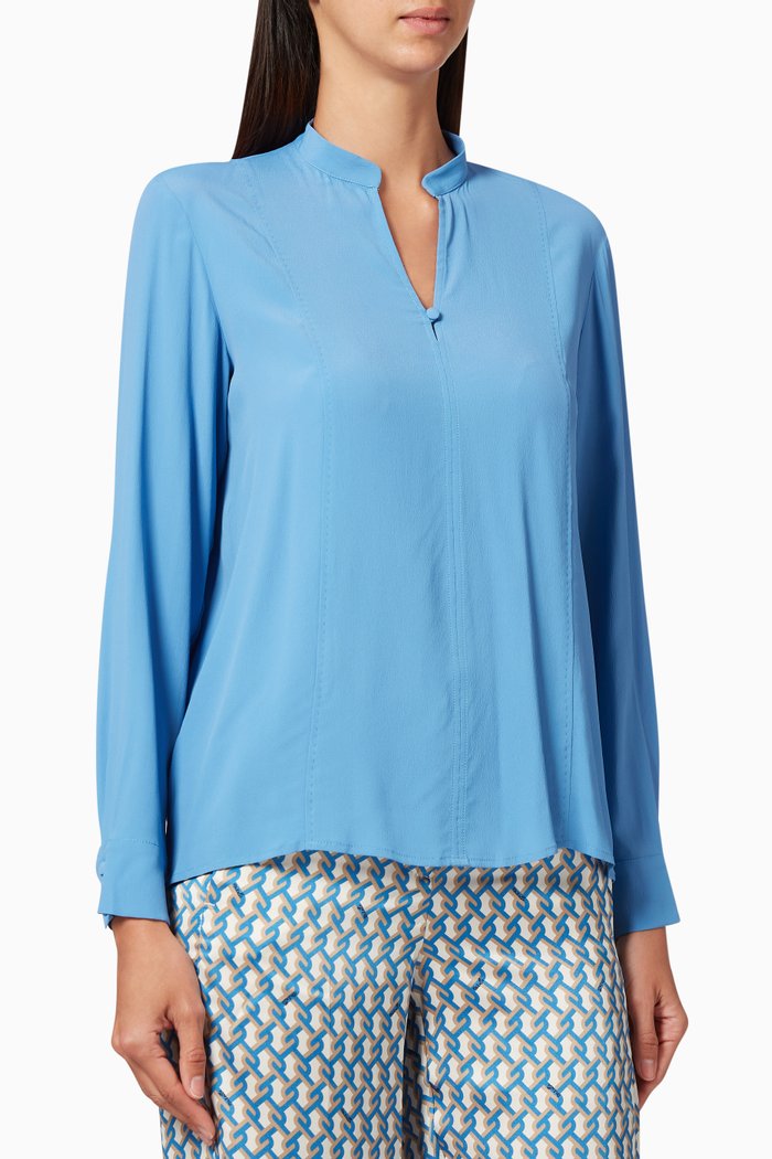 

Tilly Silk Shirt, Blue