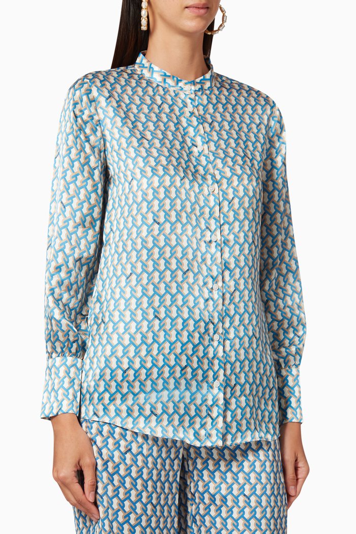 

Danzica Silk Shirt, Blue